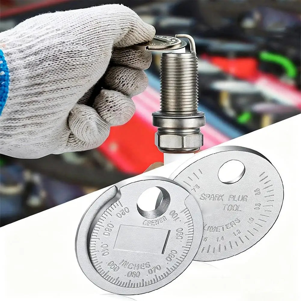 Coin Spark Plug Gap Gauge 0.6–2.4mm Feeler Tool | Auto Engine Spark Plug Gauge Axl