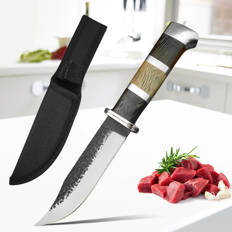 Hand Forged Boning Knife Stainless Steel Wooden Handle 10.5" Boning Knife Axl