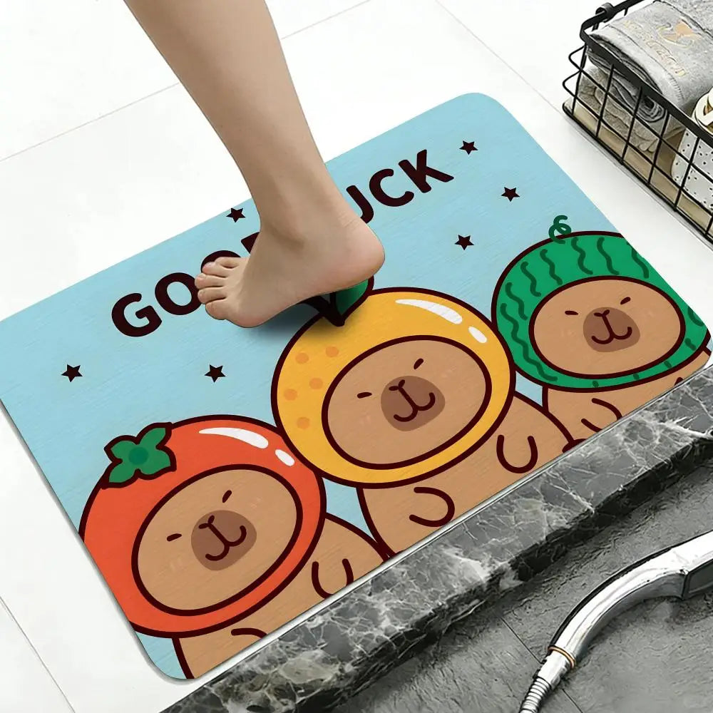 Capybara Diatomite Bath Mat – Quick Dry & Anti-Slip Floor Mat Diatomite Bath Mat Axl