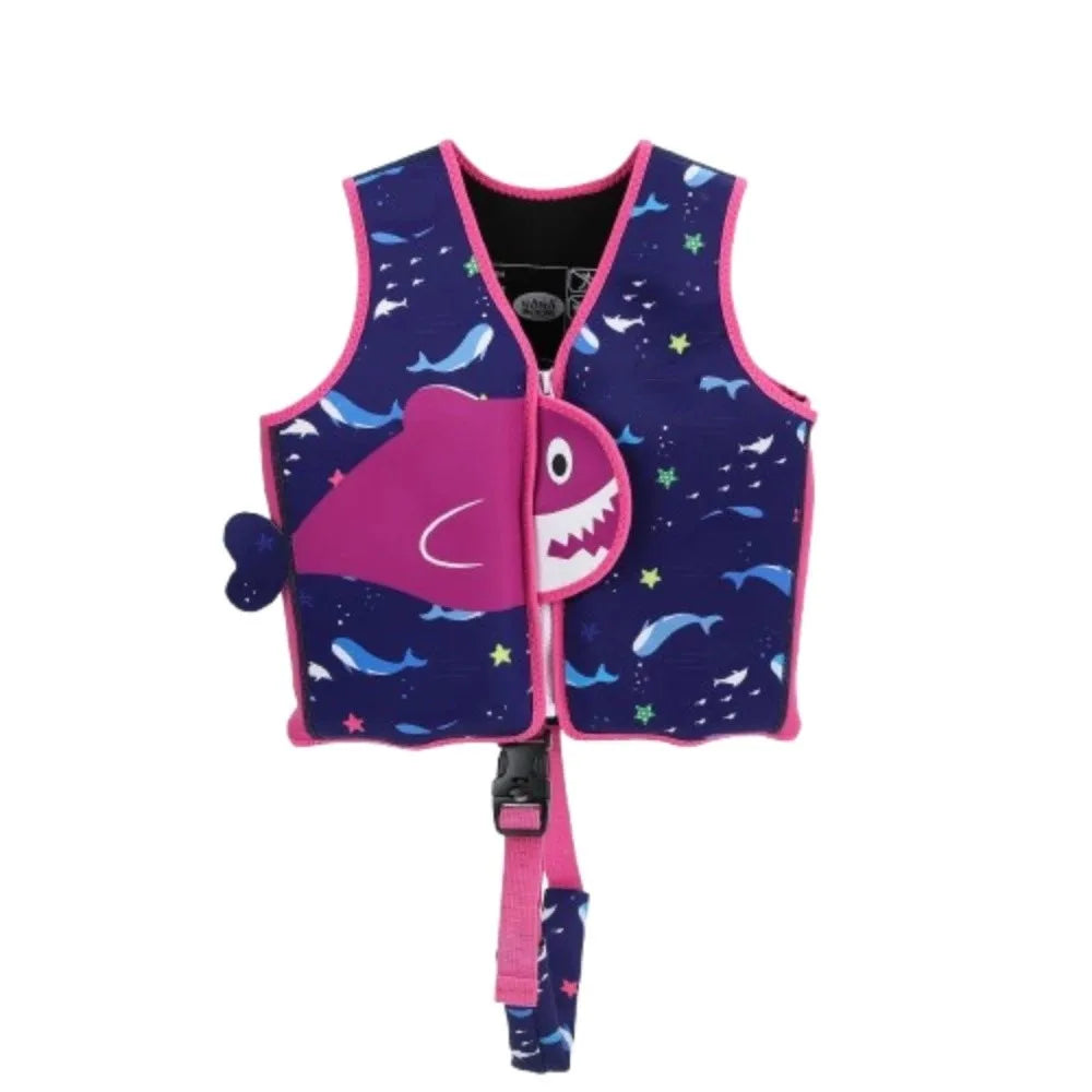 Kids Cartoon Buoyancy Vest – Adjustable Floating Swim Jacket Kids Swim Vest Axl Blue-M