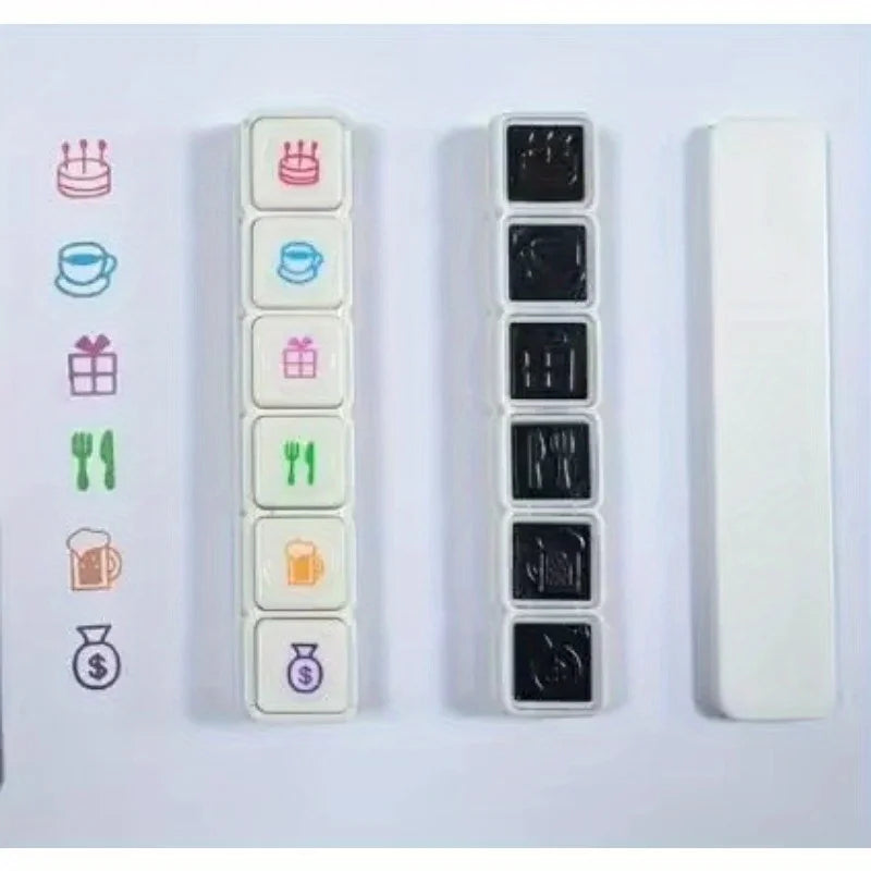Kawaii Self-Ink Reward Stamps – 6 Designs Kids Craft Seal Set Self-Ink Stamp Set Axl daily