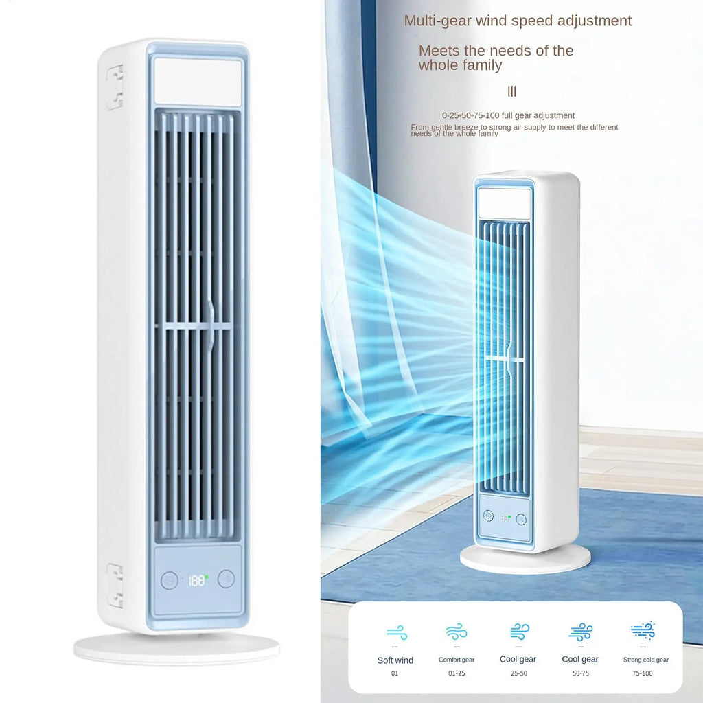 Tower Fan with Remote & LED Display – 4-Speed Portable Tower Fan Axl Default Title