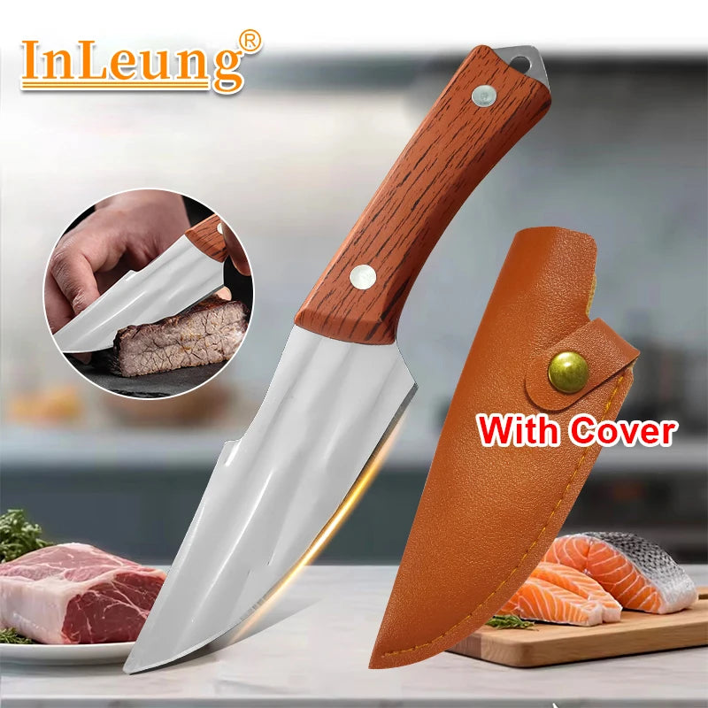 InLeung Forged Stainless Steel Boning & Cleaver Kitchen Knife Kitchen Cleaver Knife Axl