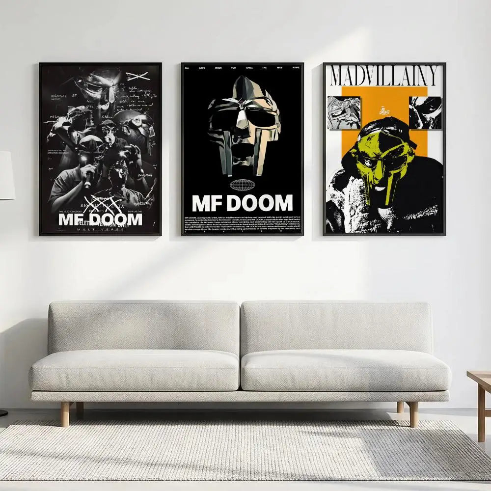 MF DOOM Hip-Hop Poster – HD Art Print Wall Decor Wall Art Poster Axl