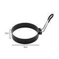 Stainless Steel Egg & Pancake Ring Molds – 4-Size Nonstick Set Egg & Pancake Rings Axl Black 3.5inch