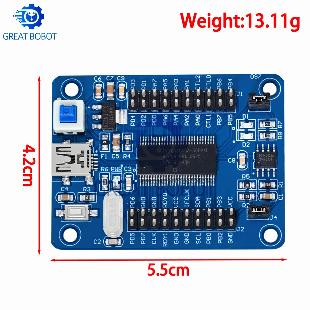 CY7C68013A EZ-USB FX2LP Development Board & Logic Analyzer USB Development Board Axl