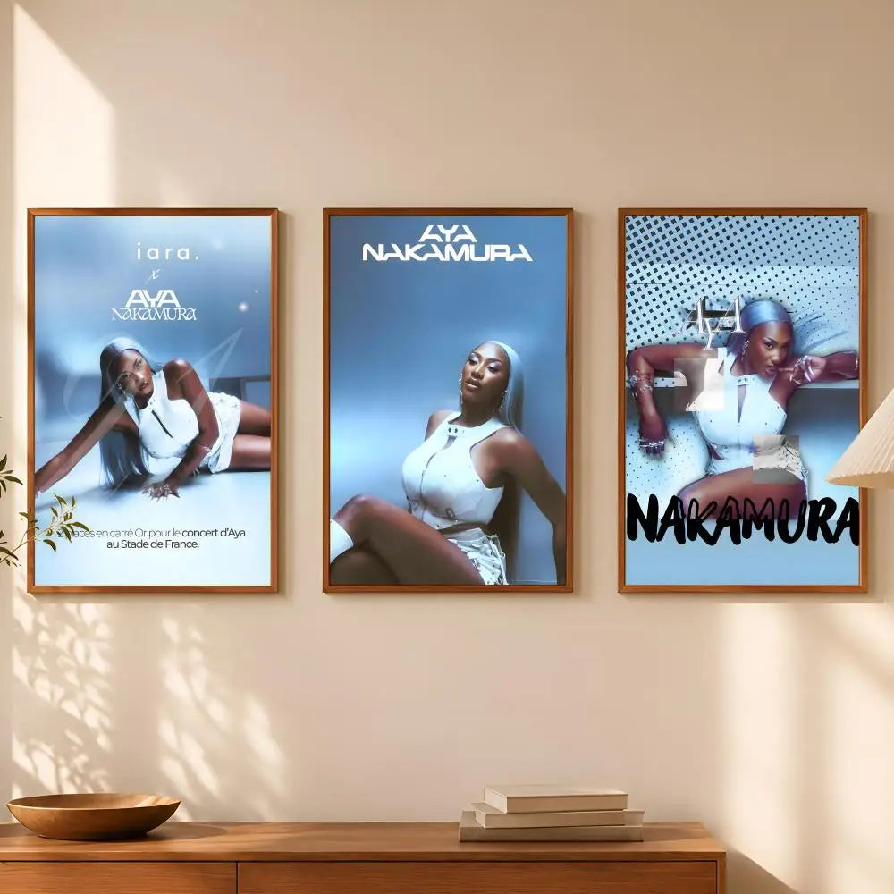 Aya Nakamura HD PVC Wall Art Poster – Self-Stick Waterproof Wall Art Poster Axl