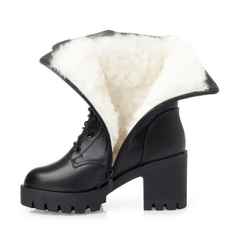 Women's Winter Ankle Boots – Suede Block Heel Zip Booties Women's Ankle Boots Axl
