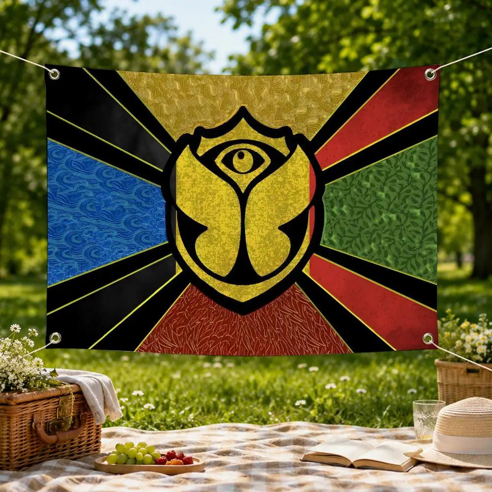 Tomorrowland Festival Flag Banner – Indoor & Outdoor Wall Decor Festival Flag Banner Axl