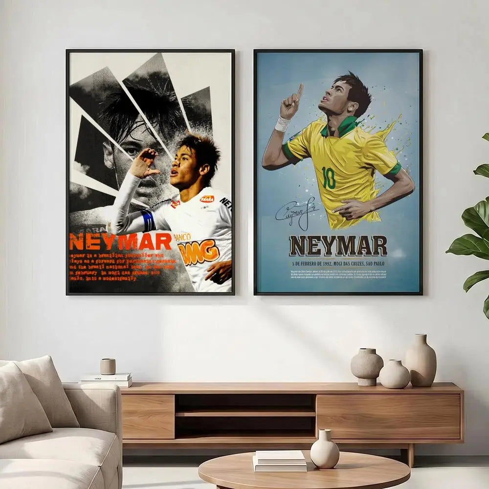 Football Star HD Waterproof Wall Poster – Self-Adhesive Art Wall Art Poster Axl