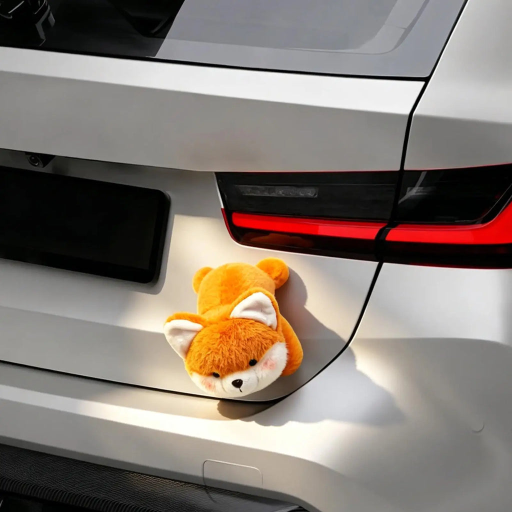 Magnetic Plush Car Ornament – Cute Cat & Bear Stuffed Doll Car Plush Magnet Axl