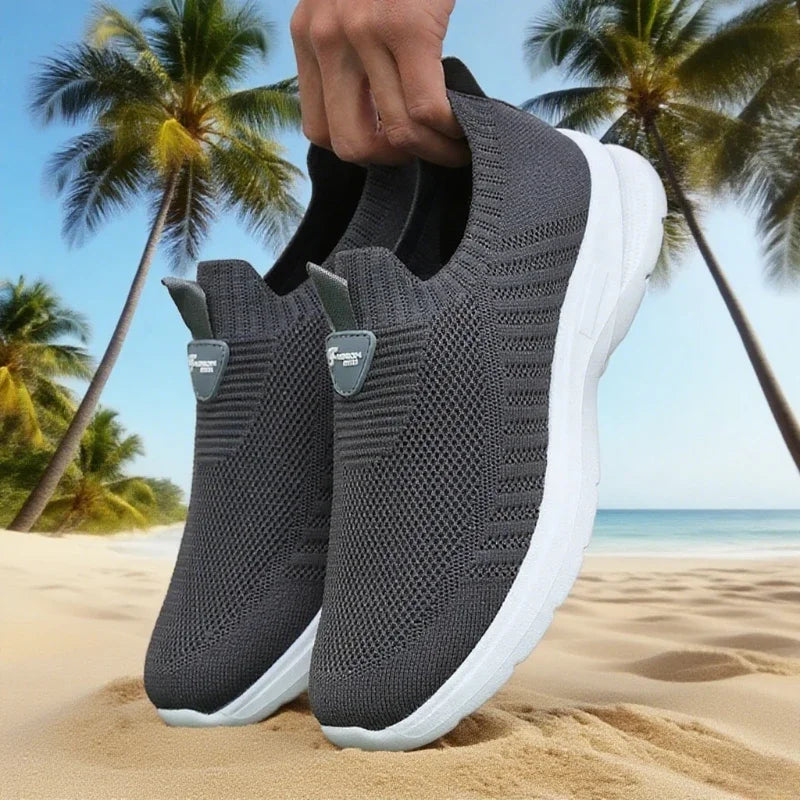 ZULIWAGN Men's Lightweight Slip-On Breathable Walking Sneakers Men's Walking Sneakers Axl