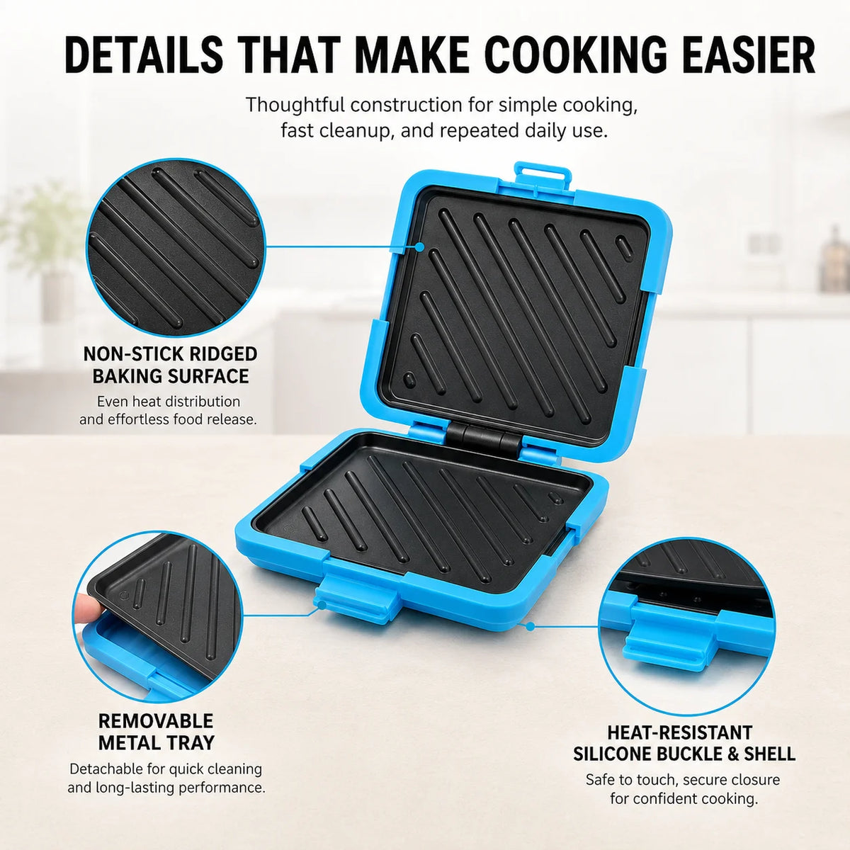 Silicone Microwave Grill Pan – Non-Stick Sandwich Maker | PGY Microwave Grill Pan Axl