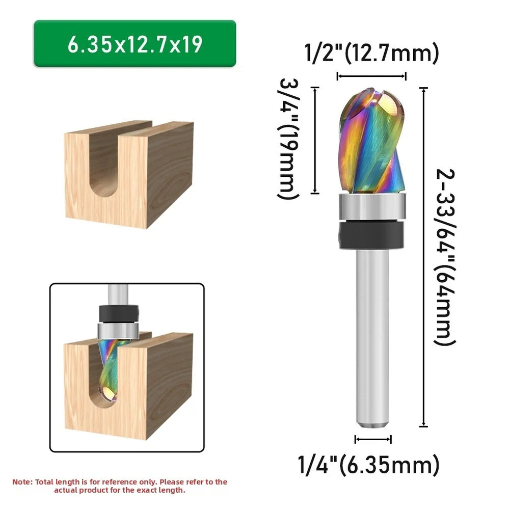 Solid Carbide Trimming Router Bit 1/4" Shank | Wood & MDF Carbide Router Bit Axl 12.7x19 China Mainland