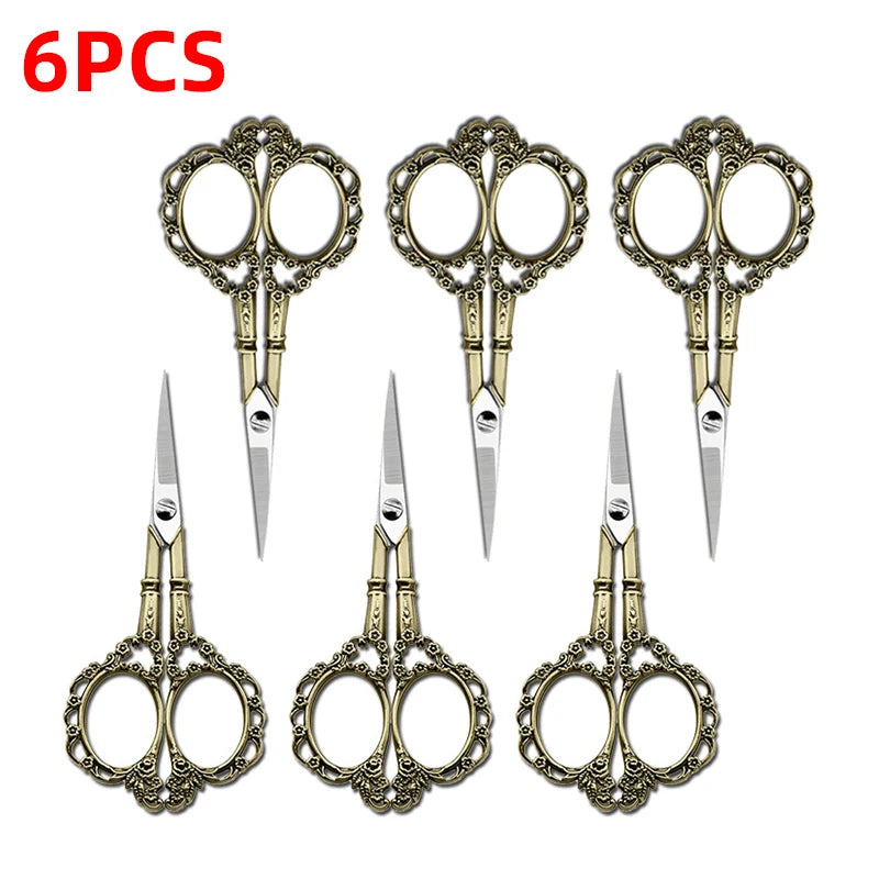 Vintage Stainless Steel Tailor Scissors – Sewing & Embroidery Tailor Scissors Axl Green Bronze 6pcs