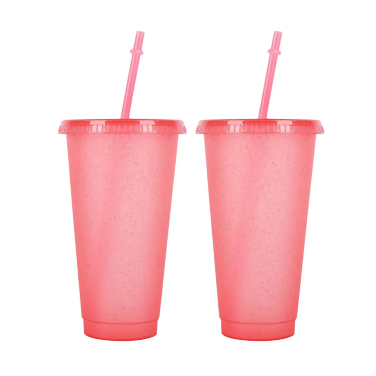 Reusable Acrylic Tumblers with Lids & Straws – 710ml 2/4 Pack Acrylic Tumbler Set Axl 2pcs pink
