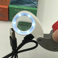 Folding Magnifier 40X 60X with White & UV Light – Rechargeable Folding Magnifier Loupe Axl Silver