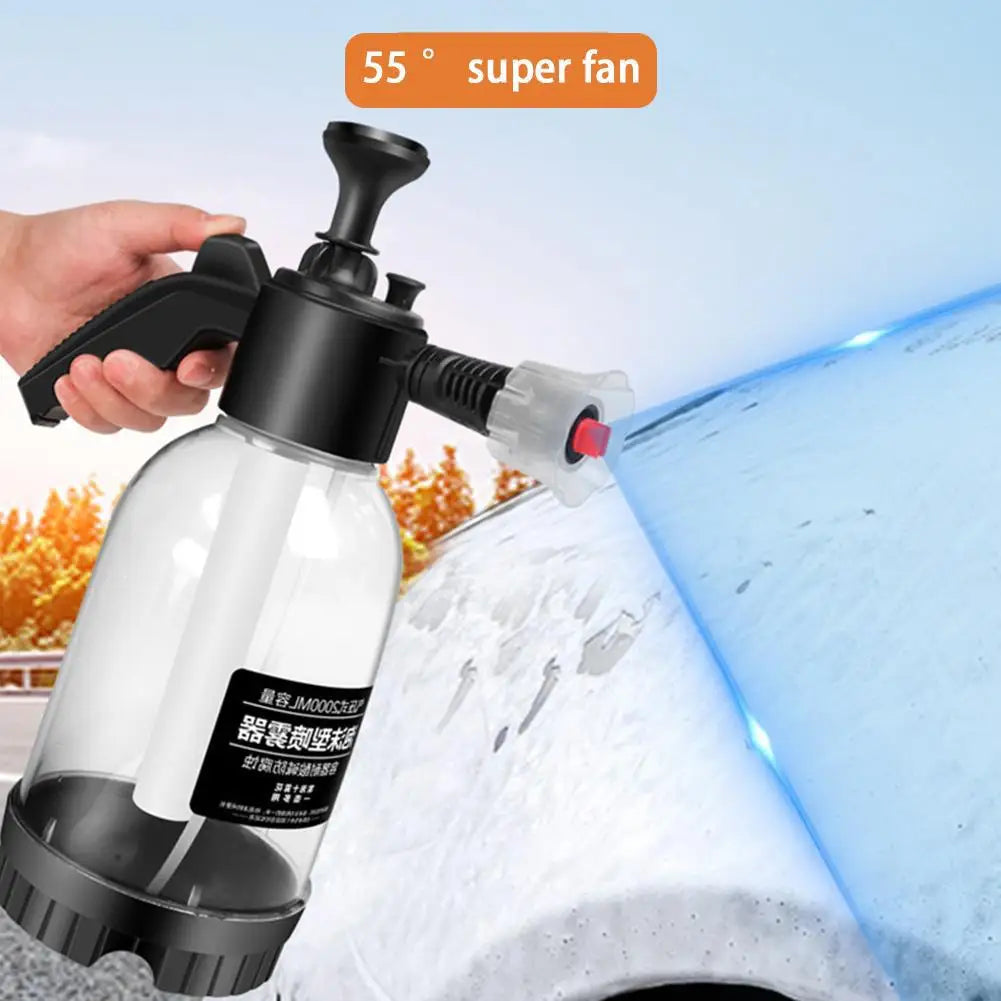 2L Handheld Pressure Foam Sprayer – 3 Nozzles Car Wash Foam Pressure Sprayer Axl