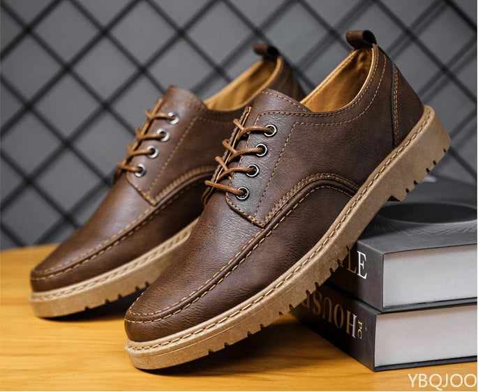 YBQJOO Men's Oxford Dress Shoes – Lace-Up Business Casual Men's Oxford Shoes Axl