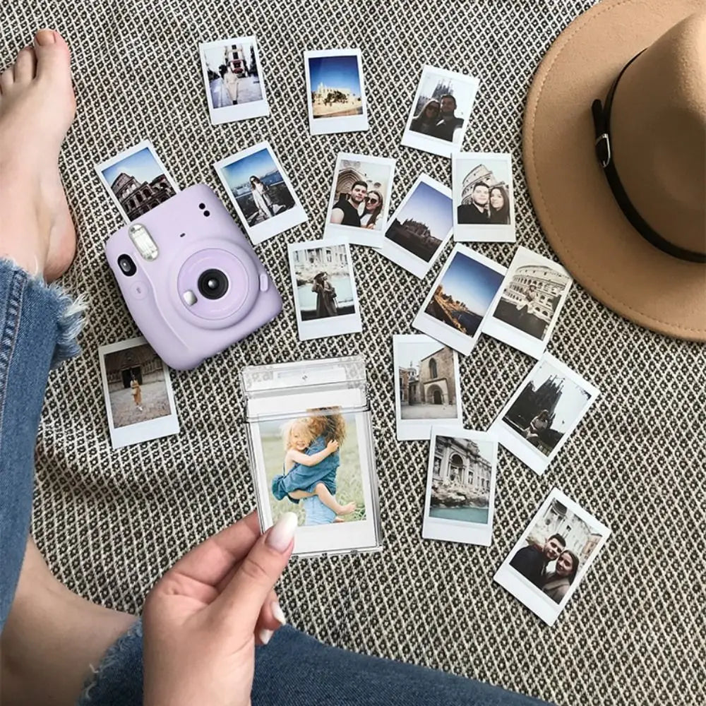 Clear Instax Mini Photo Storage Box with Strap | 3-Inch Case Photo Storage Case Axl