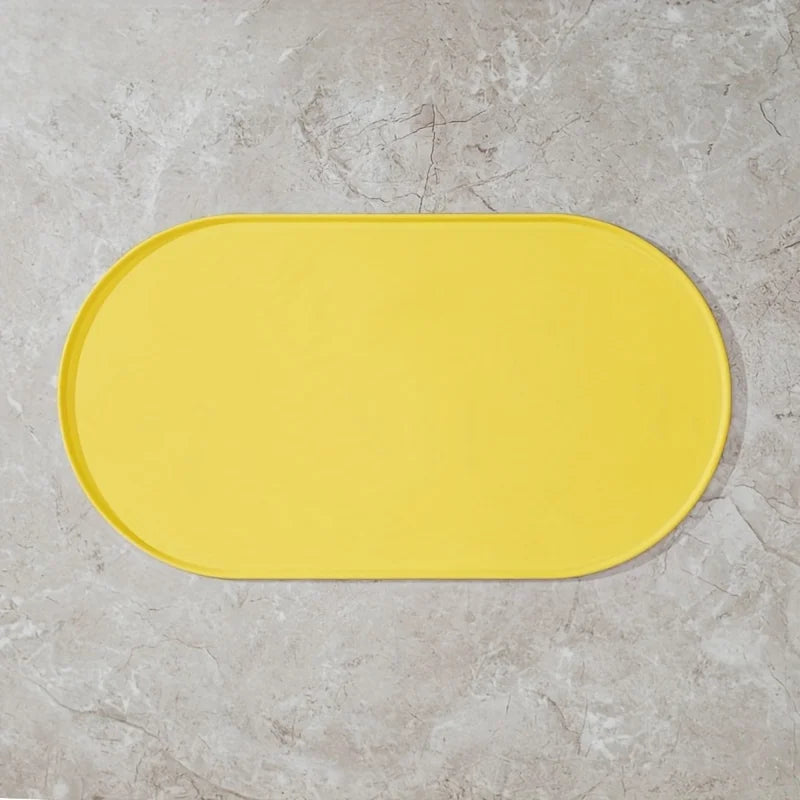 Non-Slip Waterproof Pet Feeding Mat for Cats & Dogs Pet Feeding Mat Axl Yellow -1pc