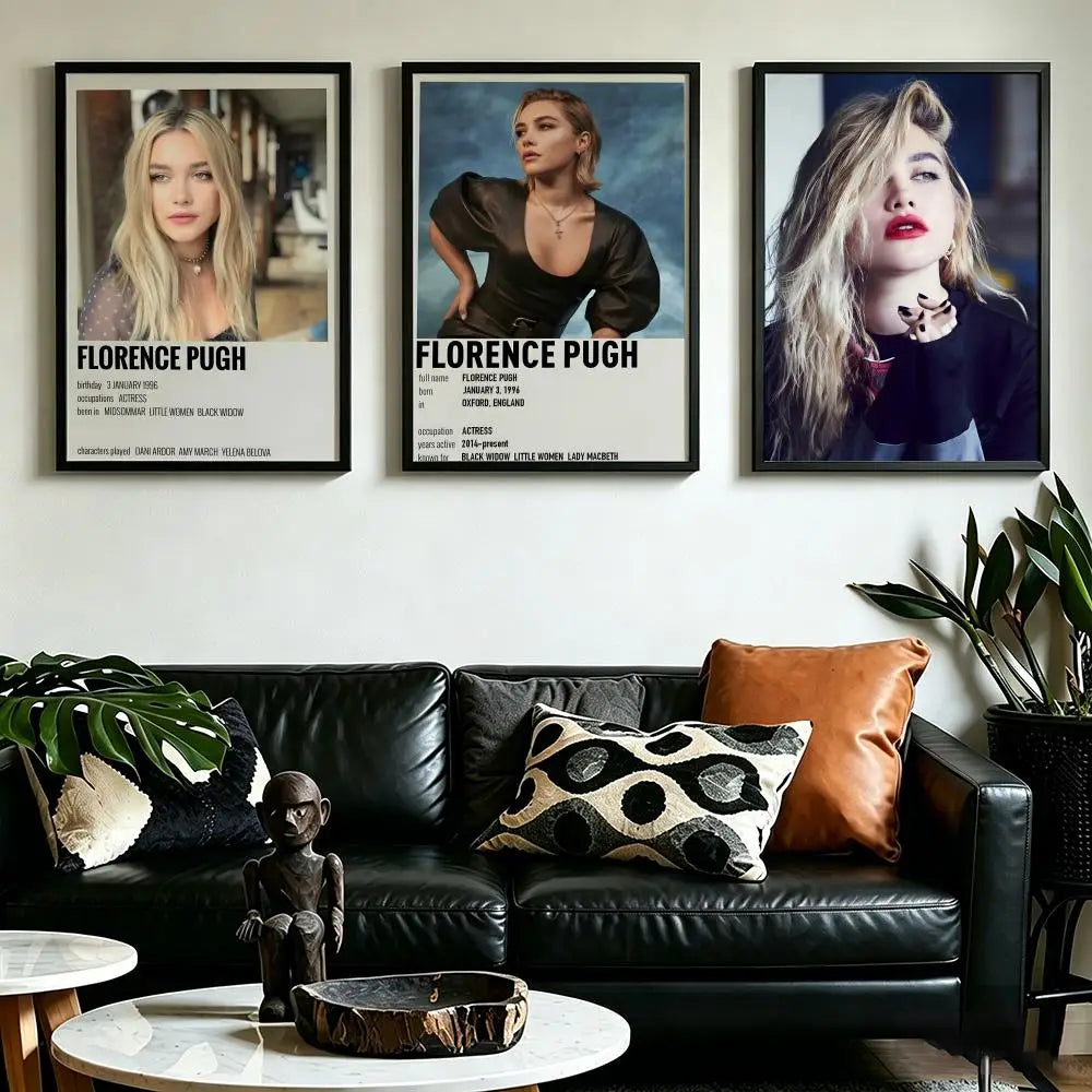 Florence Pugh HD Poster – Waterproof Sticky Wall Art Decor Wall Art Poster Axl