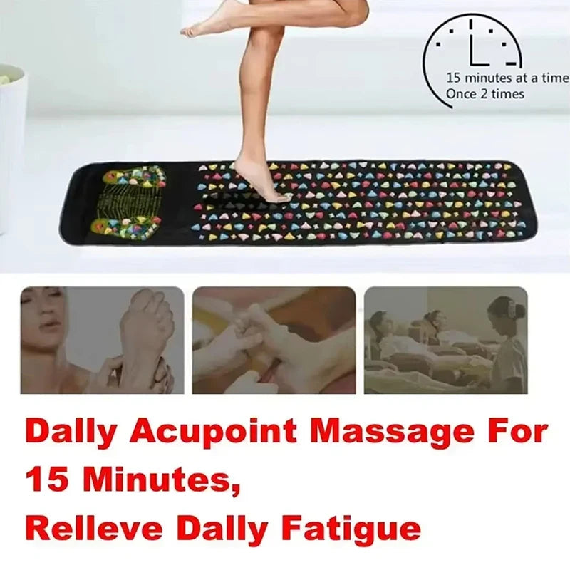 Reflexology Foot Massage Mat – Acupressure Walk Stone Pad Foot Massage Mat Axl