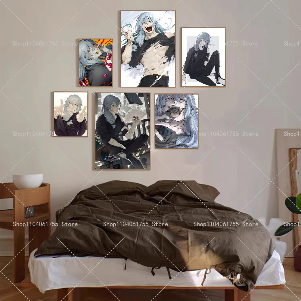 Jujutsu Kaisen Mahito Anime Poster – Self-Adhesive Wall Sticker Anime Wall Poster Axl