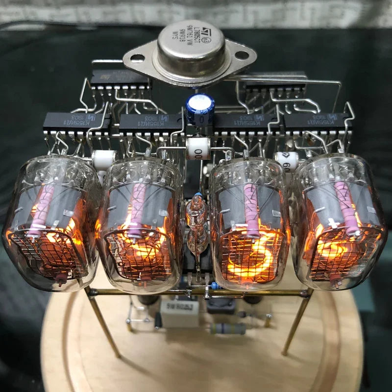 IN-12 Nixie Tube Clock DIY Kit – Retro Wood Desk Clock DIY Nixie Tube Clock Axl