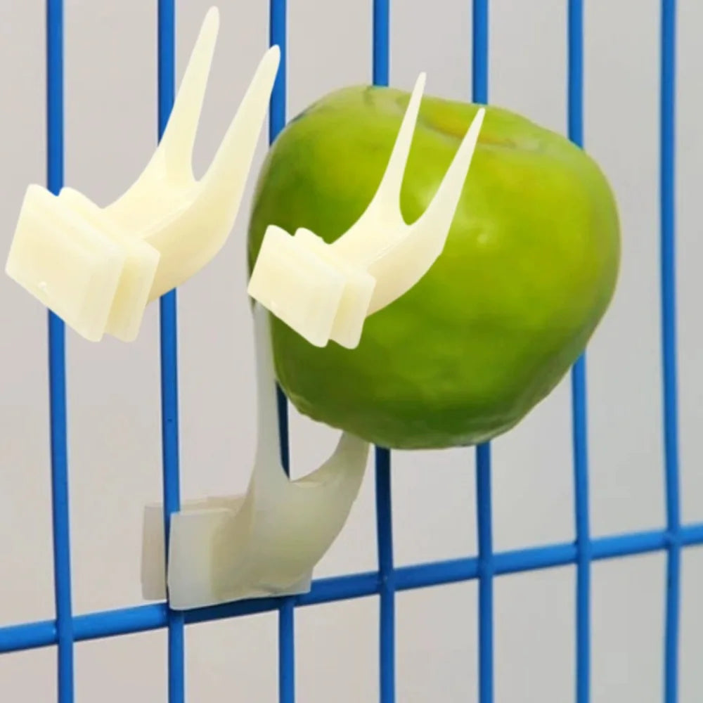 5-Pack Bird Cage Fruit Forks – Parrot Snack Holder Set Bird Cage Feeder Axl