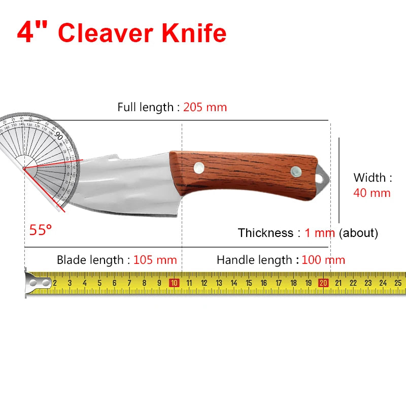 InLeung Forged Stainless Steel Boning & Cleaver Kitchen Knife Kitchen Cleaver Knife Axl