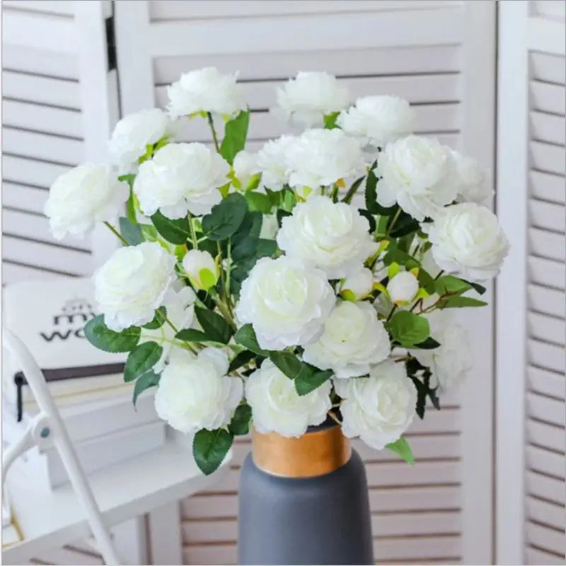 Long Stem Silk Artificial Rose Bouquet – 5 or 10 Pcs Artificial Flower Bouquet Axl