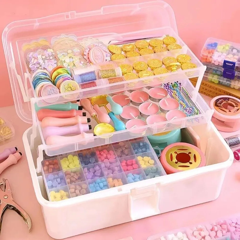 Foldable Plastic Storage Box – Makeup, Jewelry & Nail Organizer Storage Organizer Box Axl