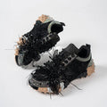 Women's Platform Sneakers – Breathable Casual Walking Shoes Platform Sneakers Axl black 43