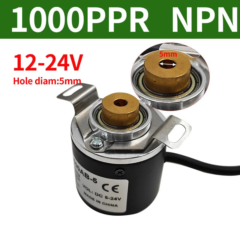 IE38 Hollow Shaft Incremental Rotary Encoder 12-24V 100-1000PPR
