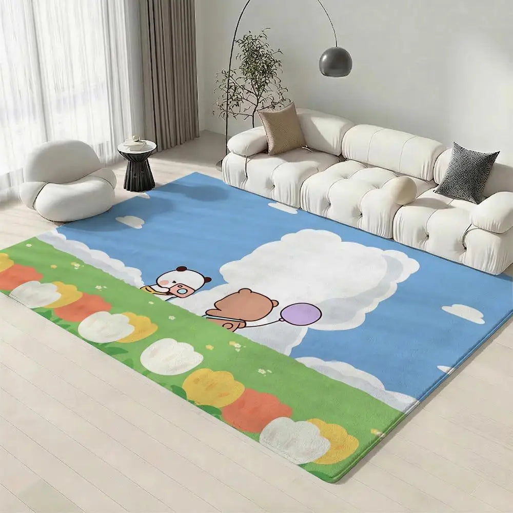 Cute Character Flannel Floor Mat – Non-Slip Soft Indoor Rug Indoor Floor Mat Axl