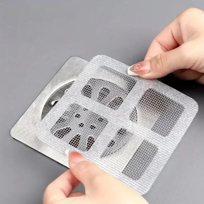 30-Pc Disposable Mesh Drain Stickers – Shower & Sink Filter Drain Filter Sticker Axl