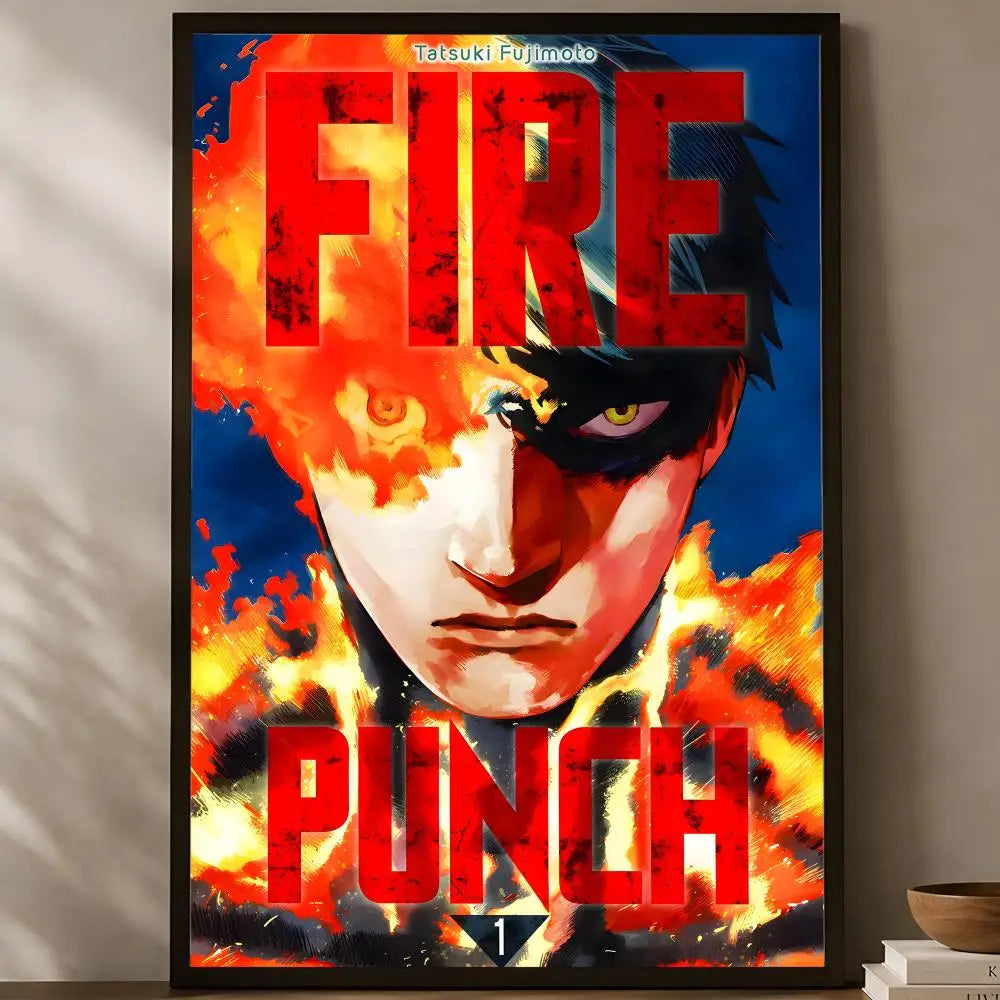Fire Punch Anime PVC Wall Poster – Self-Stick HD Waterproof Art Anime Wall Poster Axl White01 15X20cmNoframe