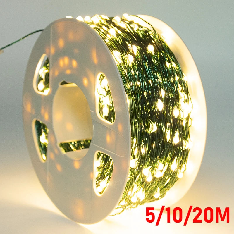 LED Copper Wire Fairy String Lights 8-Mode USB 5M 10M 20M LED String Lights Axl