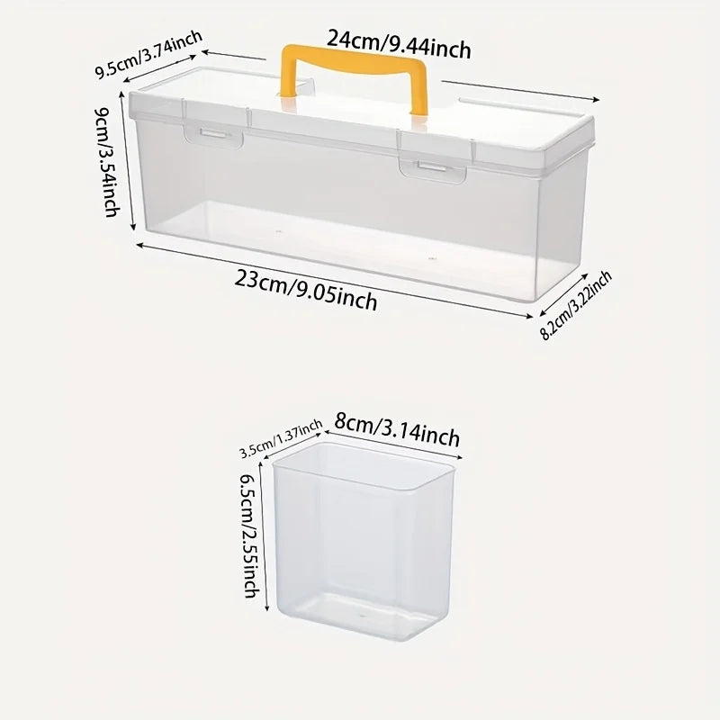 7-Piece Multi-Compartment Tool Parts Storage Box Organizer Parts Storage Organizer Axl