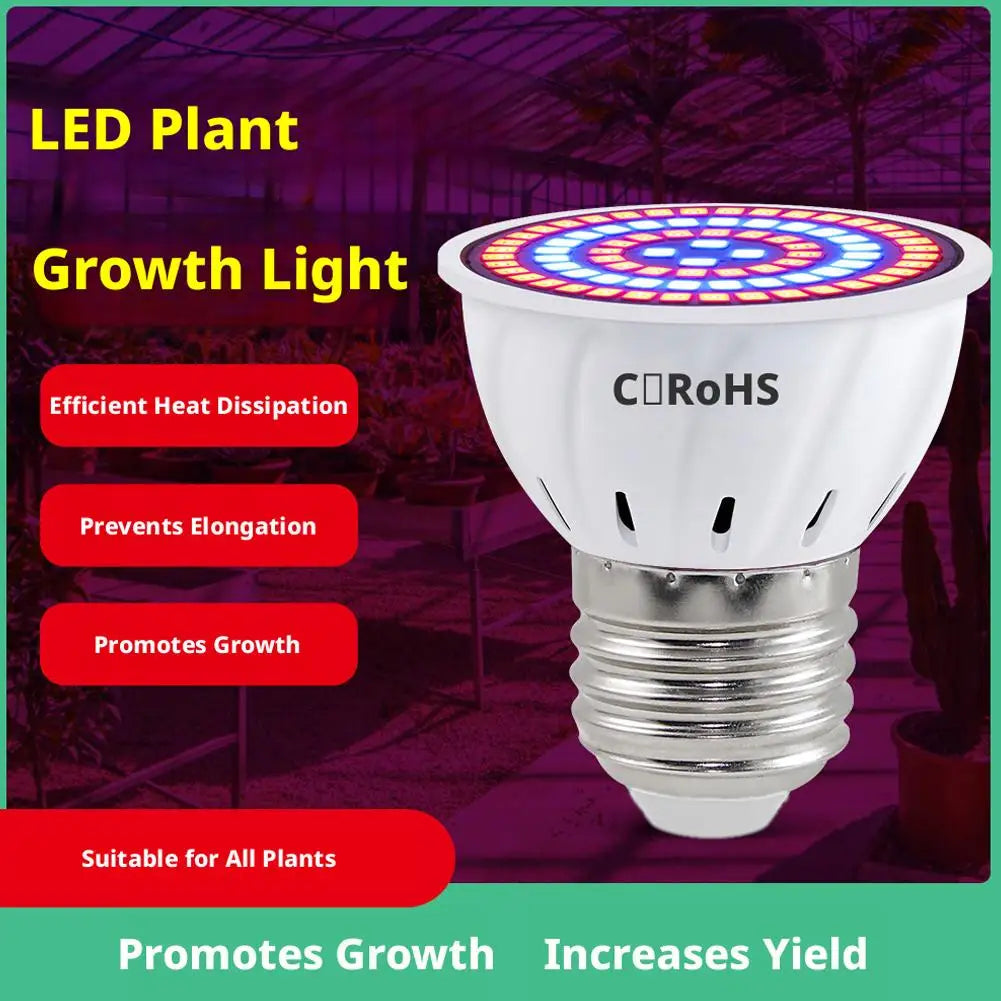 E27 Full Spectrum LED Grow Bulb – 60/80 LED Indoor Plant Light LED Grow Light Axl