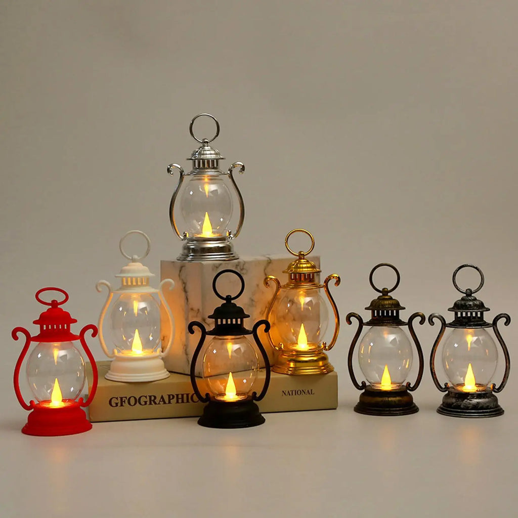Retro Battery Powered LED Desk Lamp – Portable Vintage Lantern Retro LED Lantern Axl