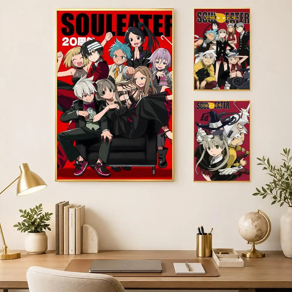 Soul Eater Anime Poster – Self-Stick HD PVC Waterproof Wall Art Anime Wall Poster Axl