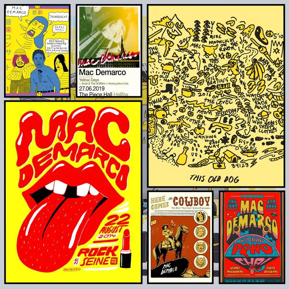 Mac DeMarco Waterproof PVC Wall Poster – Peel & Stick HD Art Wall Art Poster Axl