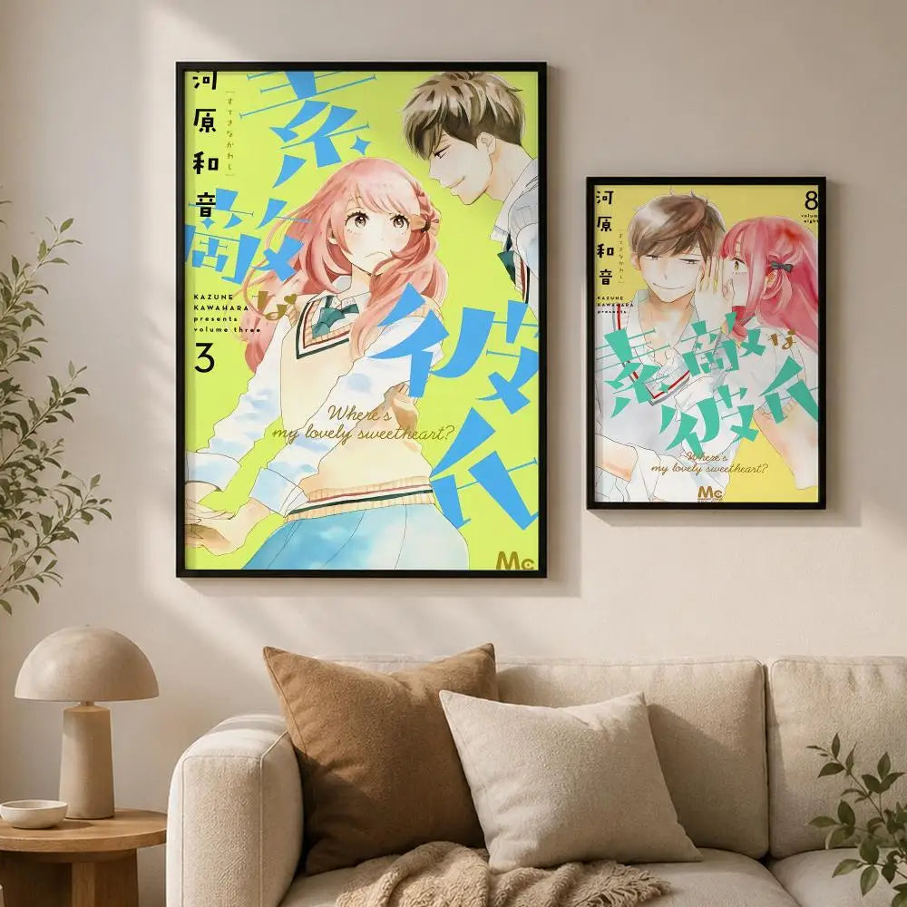 Suteki na Kareshi Anime Poster – HD Self-Adhesive Wall Art Anime Wall Poster Axl