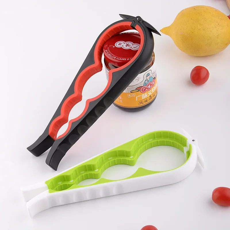 4-in-1 Can & Bottle Opener – Multi-Purpose Kitchen Lid Opener Can & Bottle Opener Axl Black and Red Upgrad