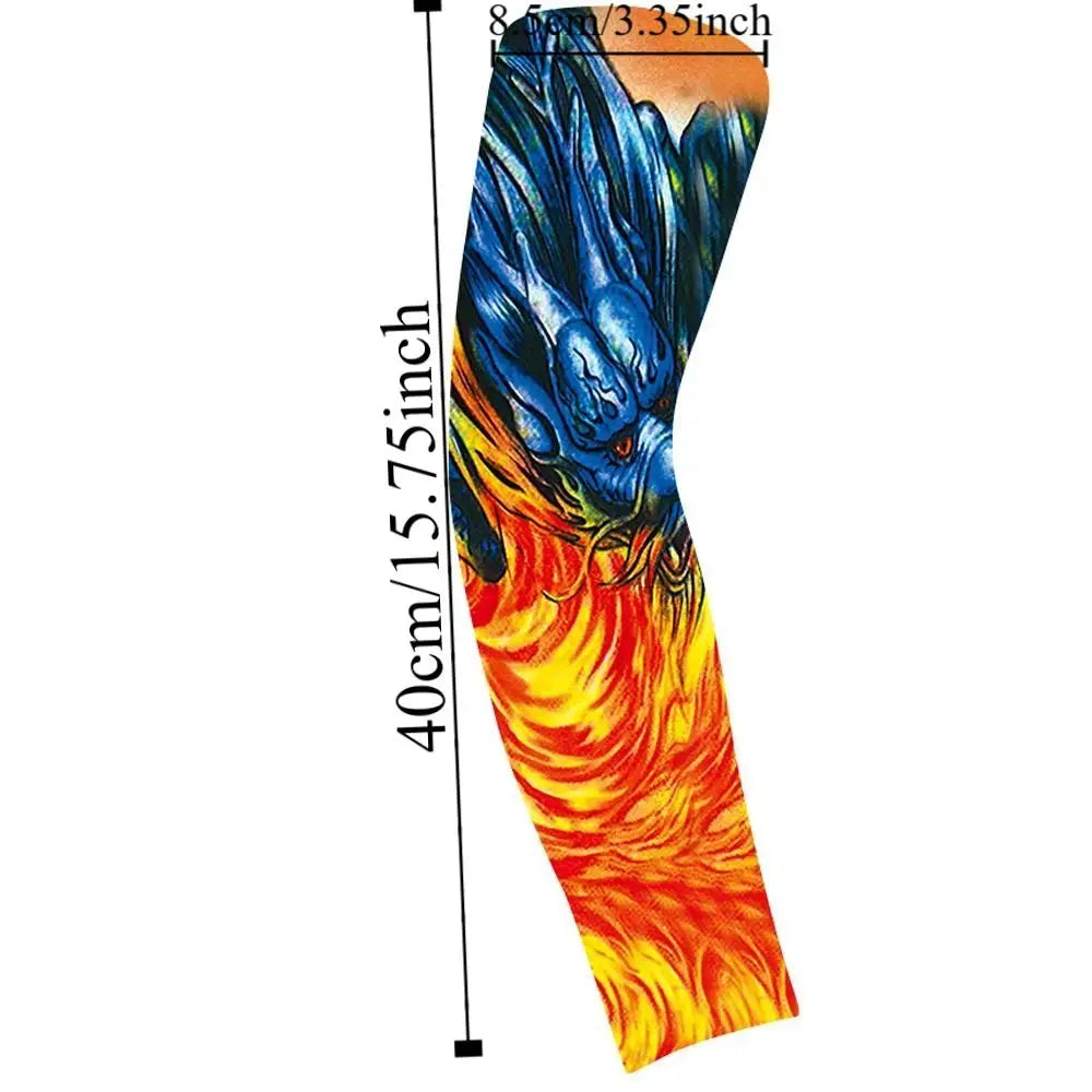 UV Protection Flower Tattoo Arm Sleeve for Cycling & Outdoor Arm Sleeve Axl