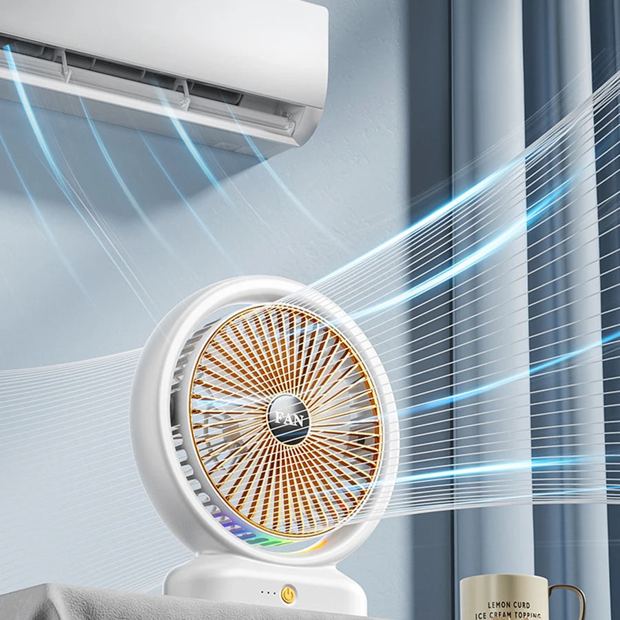 Multi-Angle USB Desktop Fan – Compact 5W Rotary Vane Cooling Fan USB Desktop Fan Axl