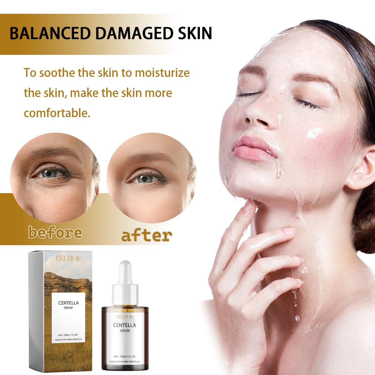 Centella Asiatica Face Serum – Hydrating & Brightening 30ml Face Serum Axl