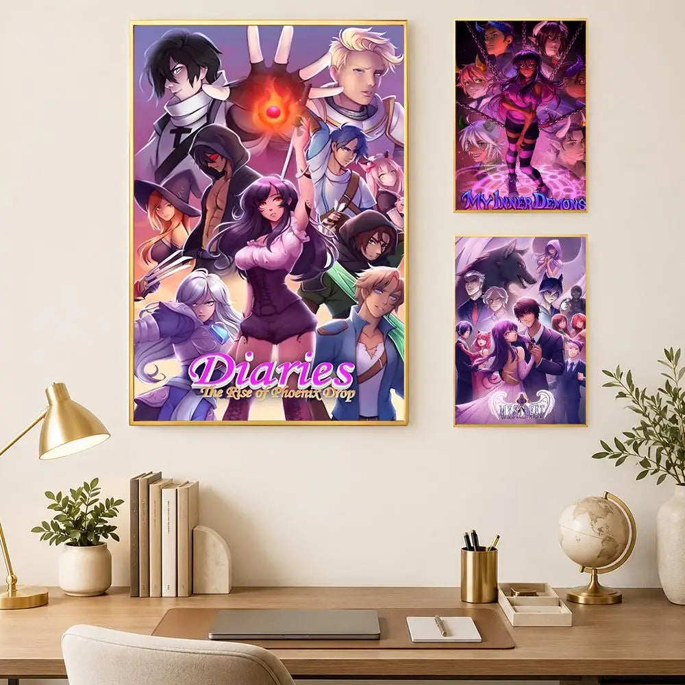 Aphmau Self-Stick HD Wall Art Poster – Waterproof Room Decor Wall Art Poster Axl
